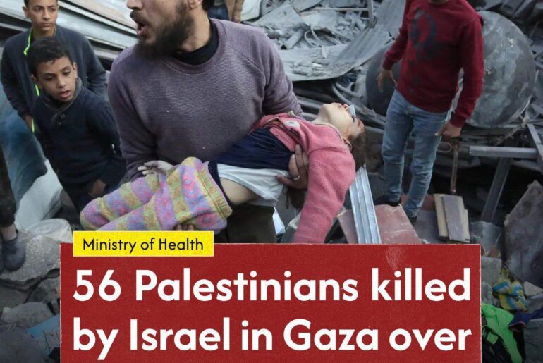 Genocidio israelo-statunitense a Gaza: 194° giorno. 56 persone uccise e 89 ferite nelle ultime 24 ore. Bilancio: 33.899 morti e 76.664 feriti