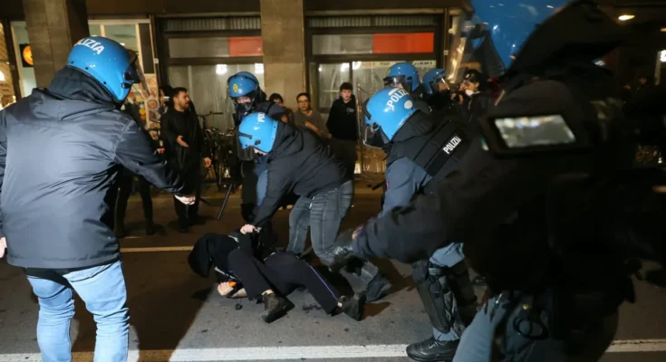 Bollitori, reti, tonnare. Le tecniche di polizia nel corteo a Torino